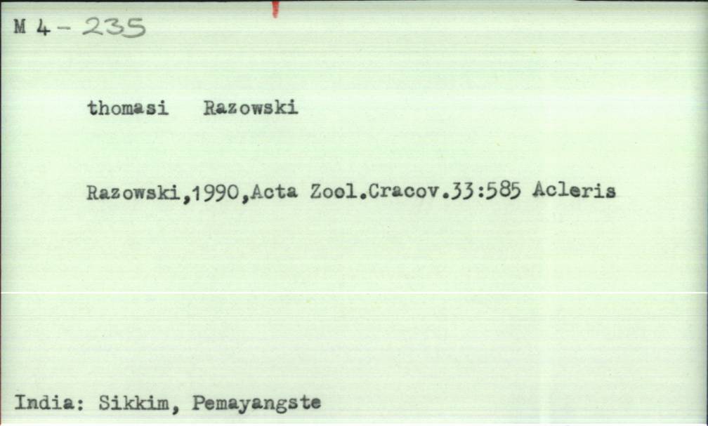front of card